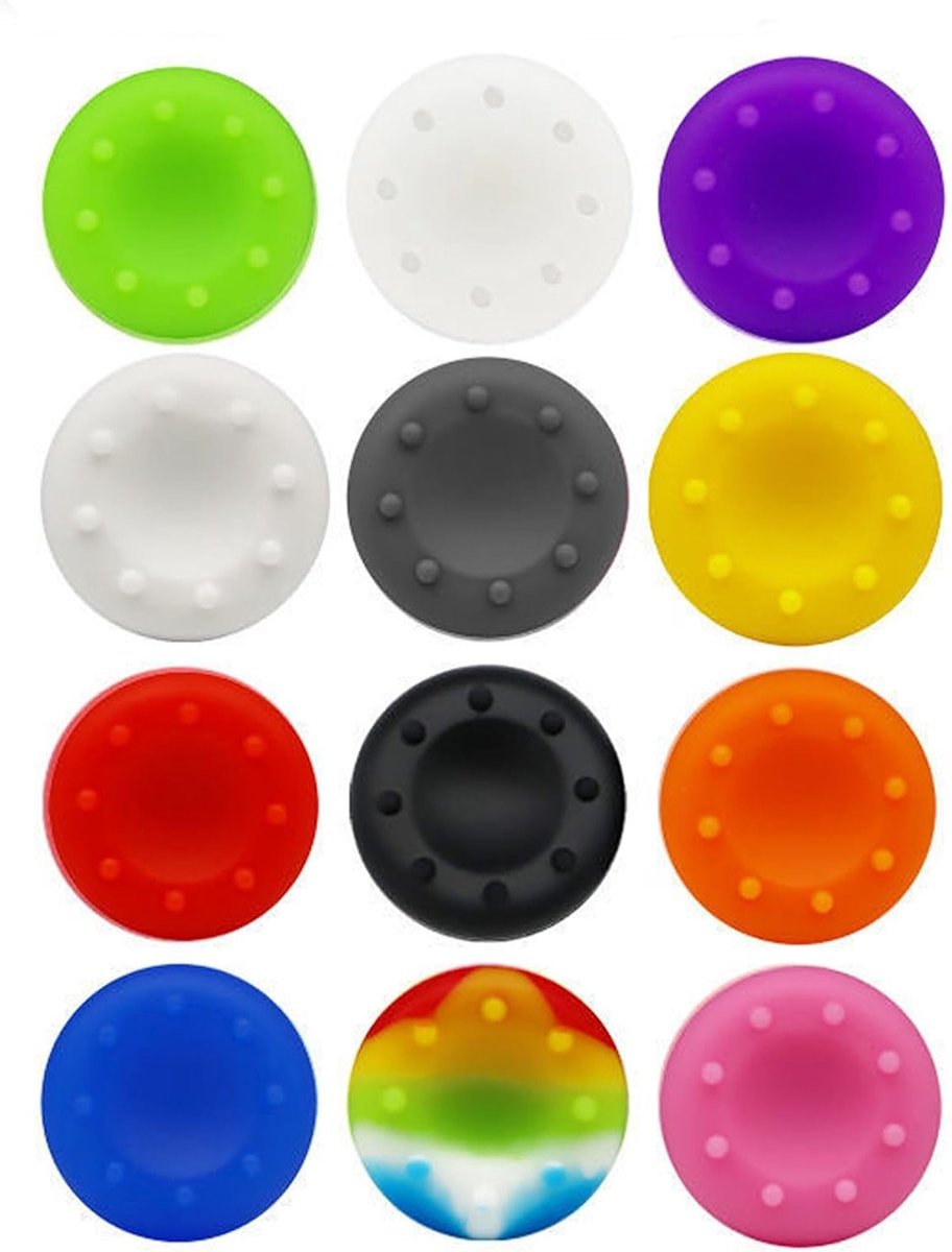 12 Stuks Thumbstick Grip Caps voor PS5 en PS4 - Beschermende Accessoires voor Joystick, Verbeterde Grip en Comfort voor Gaming Controllers