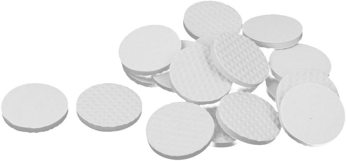 Meubelbeschermers - Antislipkussens - Vloeren Beschermen - Zelfklevend - 30mm Diameter - Wit