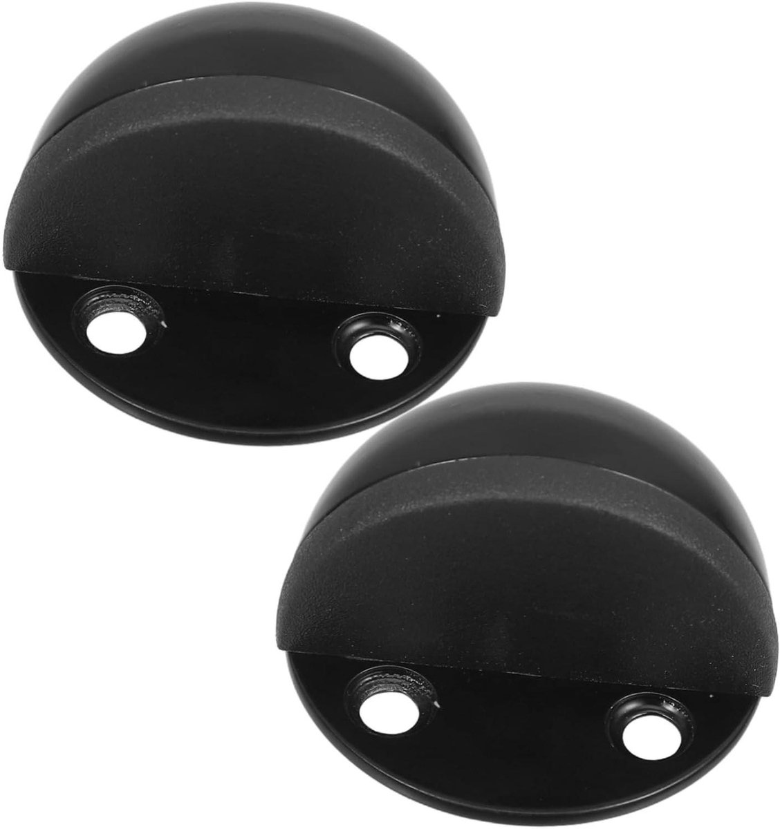 Deurstopper Set - Vloerstopper - Deuren Beschermen - Schokbestendig Rubber - 4.5x4.5x2.6cm - Zwart