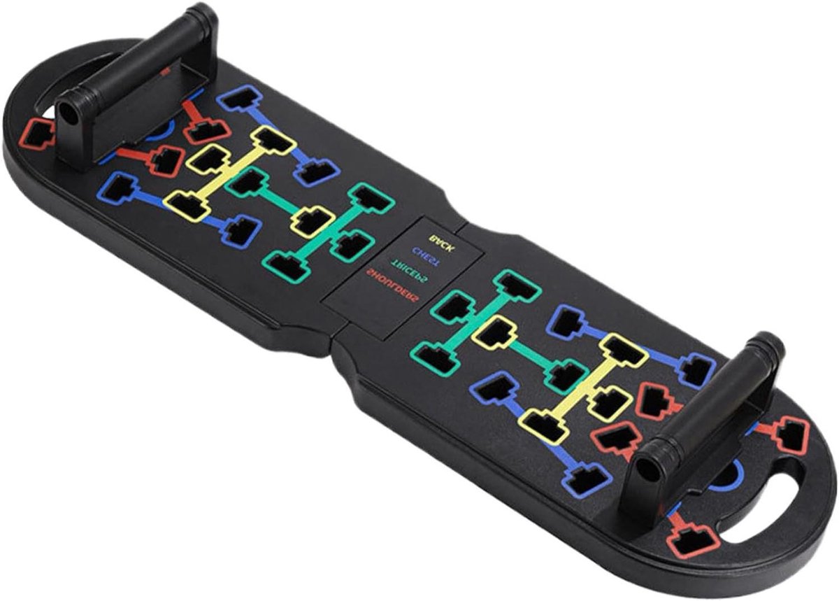 Drukplank Training - Fitness Board - Spierkracht Opbouwen - Verstelbare Posities - 75 cm - Meerkleurig