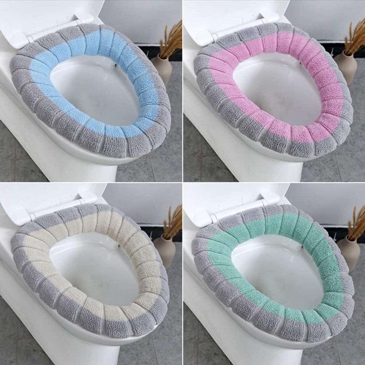 Toiletzittinghoezen - Zachte Toiletkussens - Comfort in Huis - Wasbaar en Herbruikbaar - 2 Stuks - Universeel