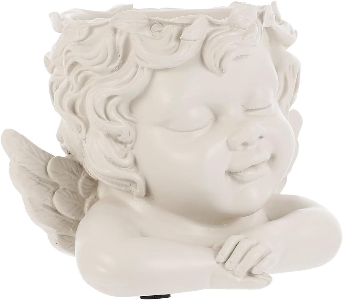 Luidsprekerstandaard - Decoratieve houder - Muziek luisteren - Engel design - 18.5 cm - Wit