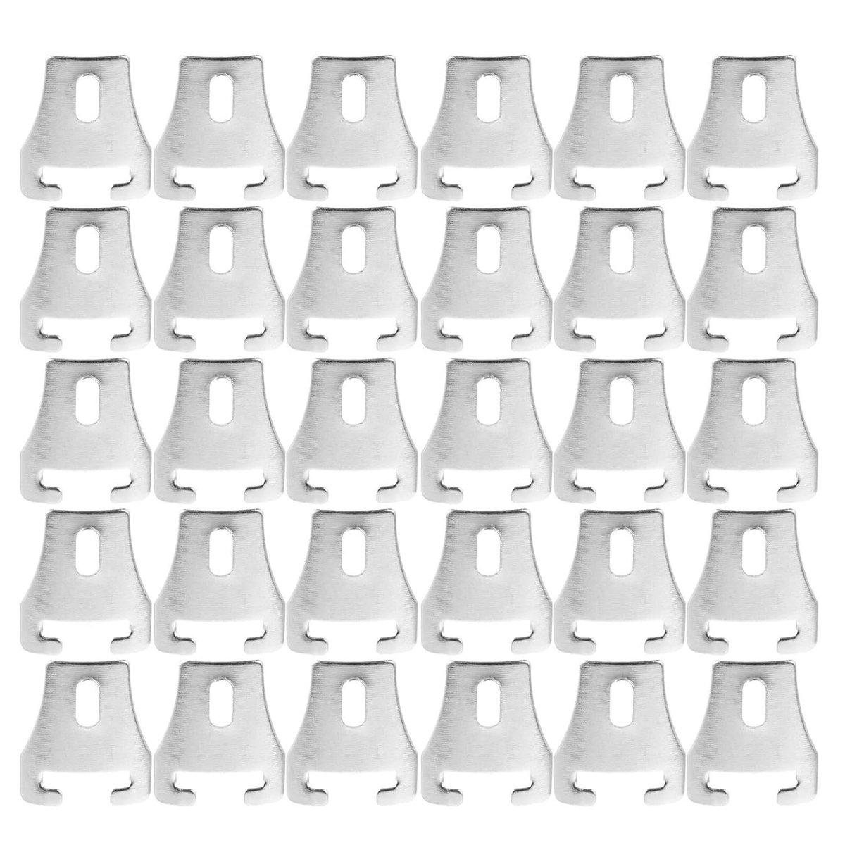 Metalen Veerklemmen - Spot Clips - Inbouwspots Monteren - Roestvrij Staal - 30 Stuks - Zil