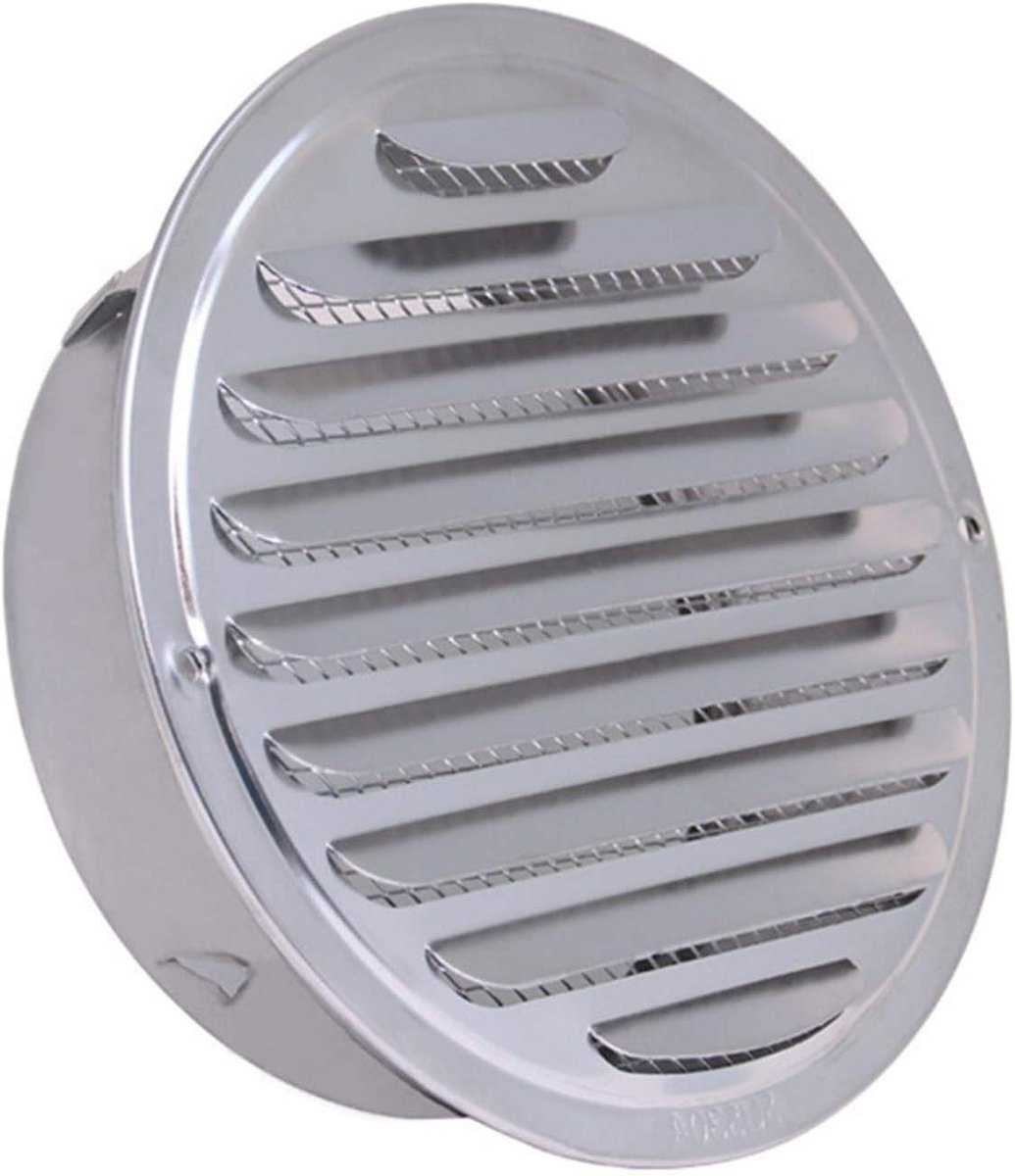 Buitenmuur Ventilatie - Luchtuitlaat Rooster - Luchtcirculatie Verbeteren - Insectenwerend Net - 70mm Diameter - Zilver