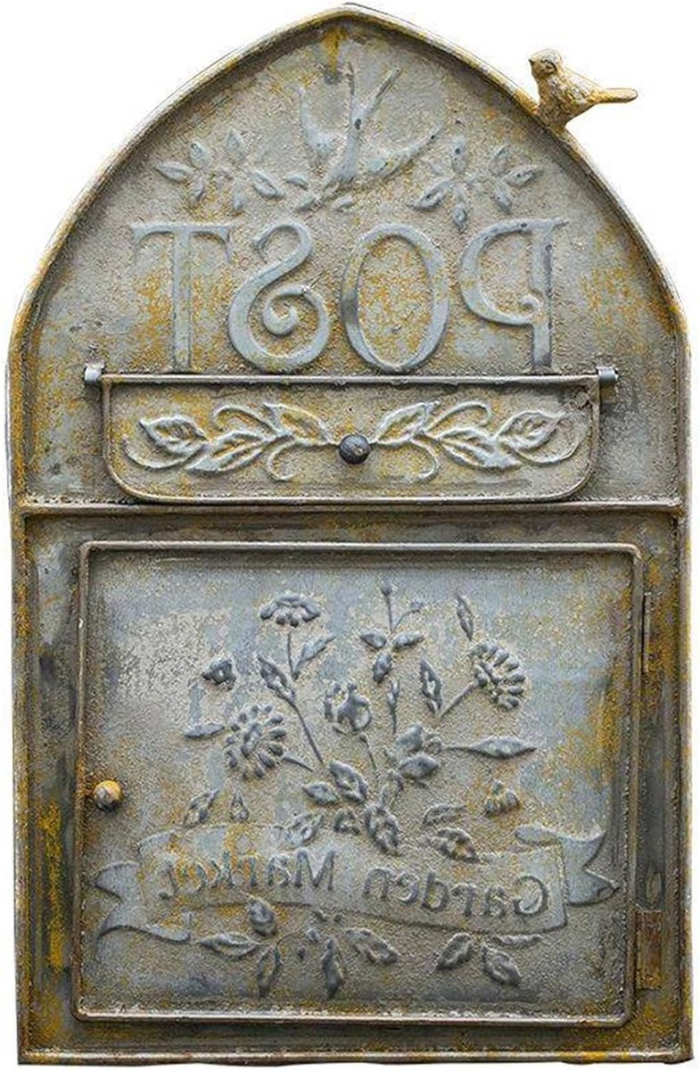 Brievenbus - Buitenpost - Post Ontvangen - Nostalgisch Design - 40 x 25.5 x 10 cm - Antraciet