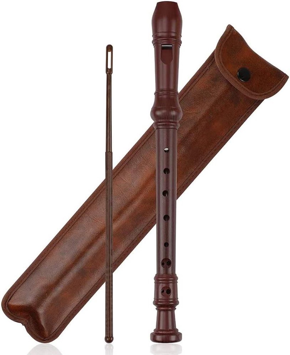 Blokfluit Tenor - Duitse Stijl - Muziek Leren - ABS Hars Materiaal - 8-gaats - Bruin