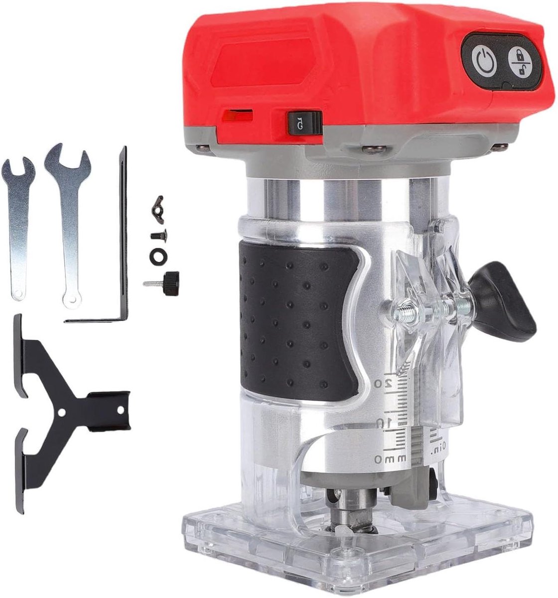 Draadloze Houttrimmer - Compacte Router - Randafwerking Hout - Borstelloze Motor - 800W - Zwart
