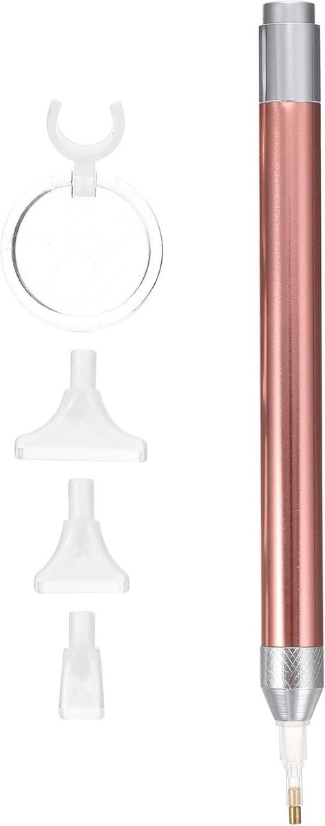 Diamant Dotting Pen - Knutselpen Licht - Diamant Schilderen - Met LED en Vergrootglas - 16 cm Lengte - Goud