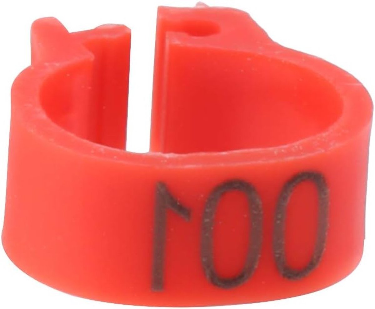 100 Stuks Duurzame Plastic Vogelpootringen - Kleurcodering voor Kippen, Eenden en Kuikens