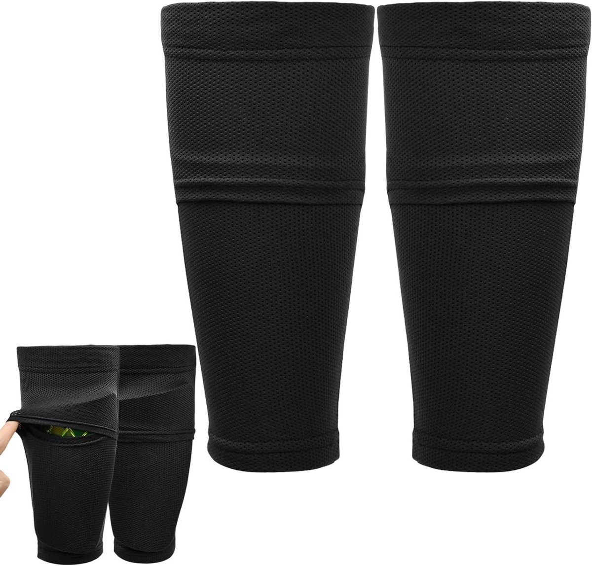 Voetbalschermers met Antislip Stripes, Geoptimaliseerde Pocket en Voetbalsokken Set voor Kinderen en Volwassenen