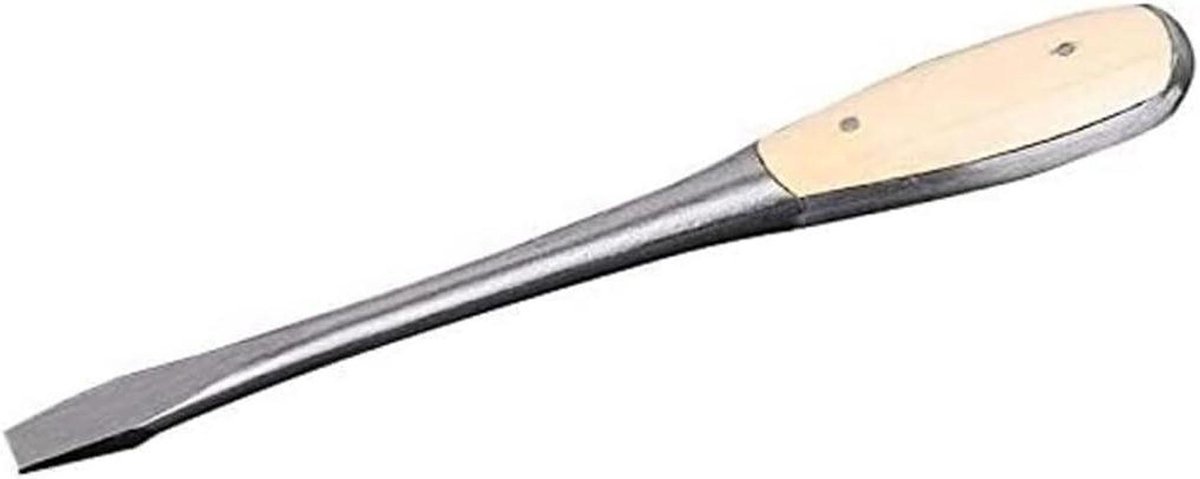 Platte Schroevendraaier - Houtgreep Gereedschap - Klus Klaren - Klopbare Kop - 25 cm - Multicolor