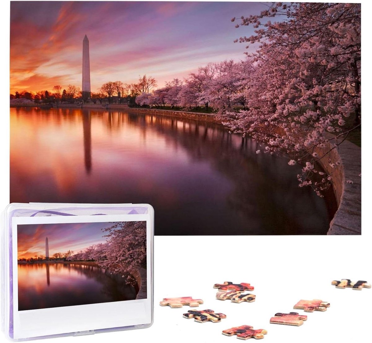 Houten Puzzel - Foto Puzzel - Ontspanning - Gepersonaliseerd - 1000 Stukjes - Kersenbloesem