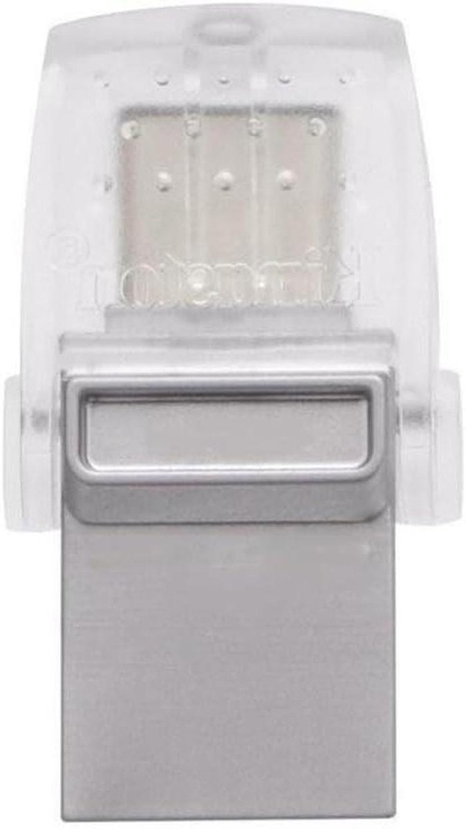 USB-stick - Geheugenstick - Opslag en overdracht - Dubbele USB-A/USB-C - 256 GB - Zilver