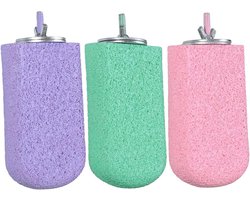 Vogelzitstokken - Poot slijper - Vogels trainen - IJshars design - 3 stuks - Multicolor