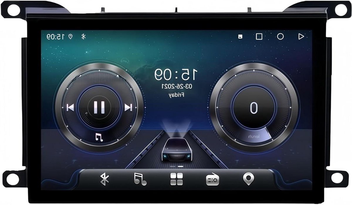 Autoradio Multimedia Speler - Auto Navigatie - Veilig Rijden - Ingebouwde GPS - 2DIN - Zwart