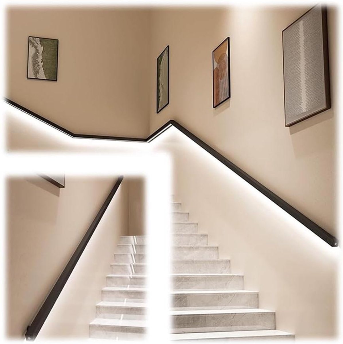 Led Trapleuning - Wandlamp Sensor - Veiligheid Binnen - Dubbele Lichaamssensoren - 15 Meter - Zilver