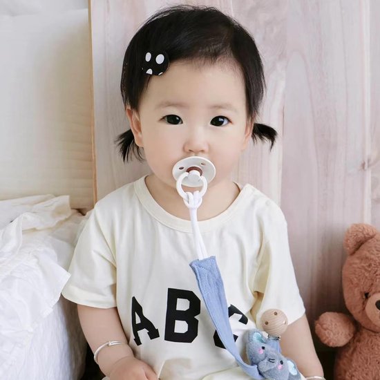 Fopspeenketting - Speenhouder clip - Baby spullen - Veilig en hygiënisch - 27 cm - Olifant van Merkloos — afbeelding 4