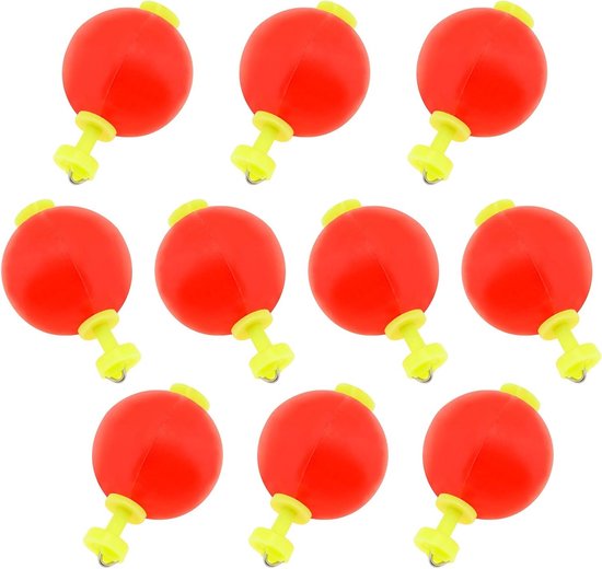 10 Stuks EVA Foam Vissen Drijvers - Ronde Bobbers met Snap-On Drukknop, Ideaal voor Hengelsport — afbeelding 5