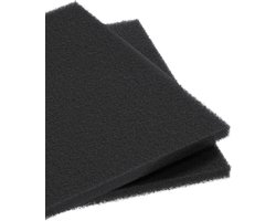 2 Pack Aquarium Filter Media Pad voor Vis Tank Filters - Filter Spons, Floss Rol voor Sumps, Vijvers en Hydroponics - 23cm L x 23cm B voor Optimale Waterfiltratie