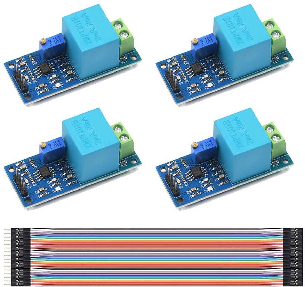 Spanningsomvormer Module - Wisselspanning Sensor - Spanning Meten - Actieve Sinusgolf Uitgang - 4 Stuks - Groen