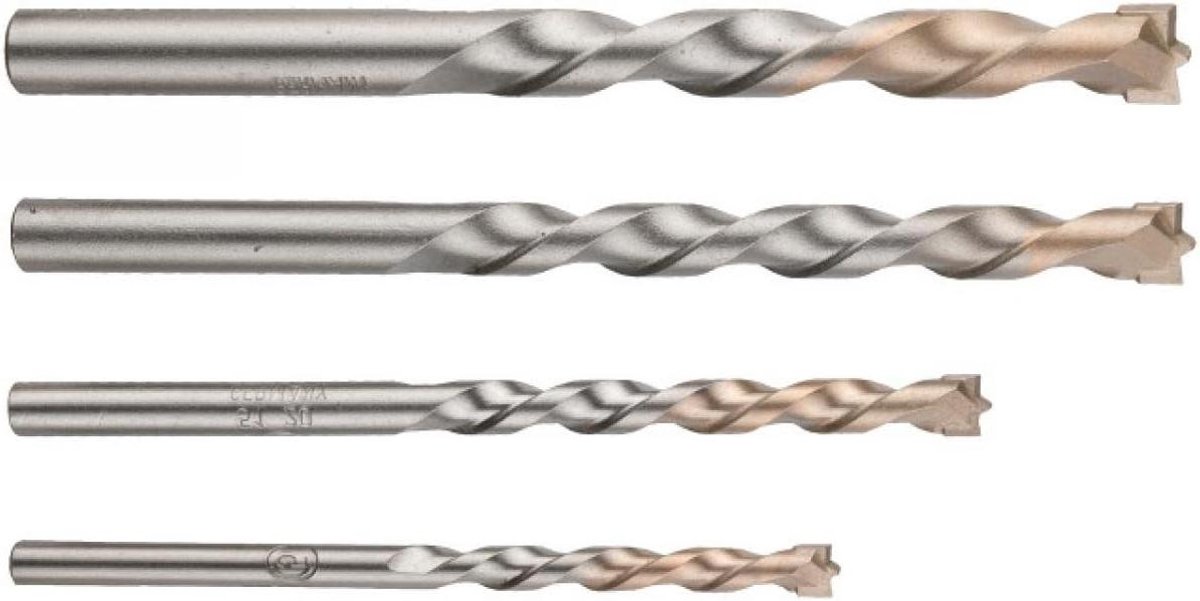 Boorset Hardmetaal - Metaalboren Set - Boren in Metaal - Combicutter Taperpunt - 4 Delig - Zilver