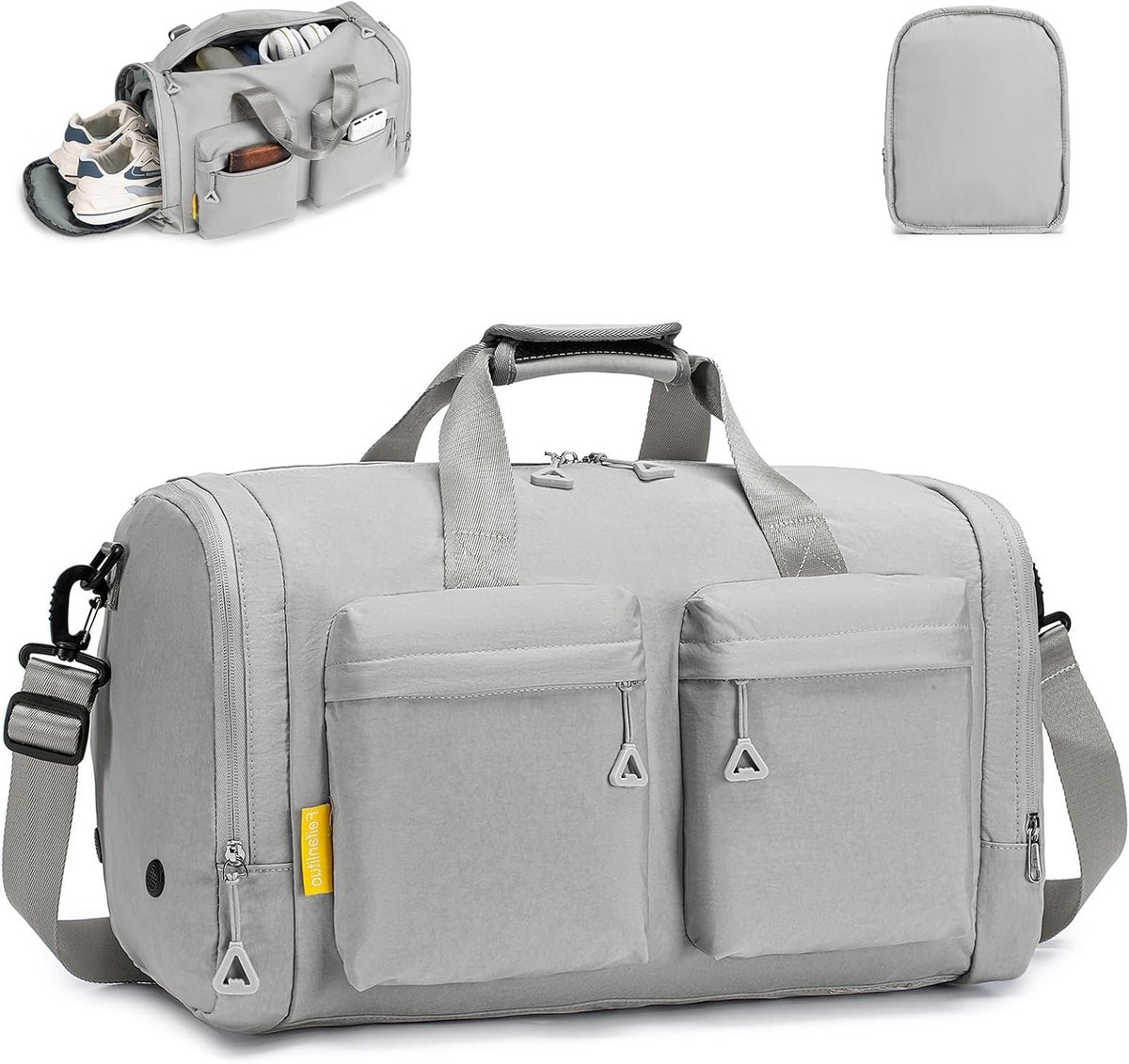Vouwbare Reistas met Schoencompartiment - Lichtgewicht Weekendtas voor Sport en Fitness, 30L Handbagage voor Mannen en Vrouwen, Ideaal voor Reizen en Sportactiviteiten
