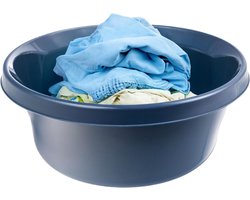 Plastic Basin - Ronde Kuip - Huishoudelijk Gebruik - Matte Afwerking - 9 Liter - Donkerblauw