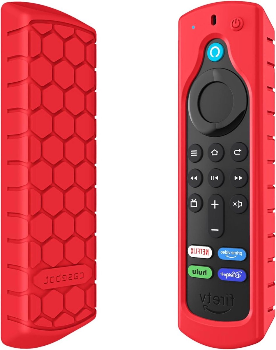 SnelShoppen - Shockproof Silicone Afstandsbediening Hoes voor Alexa Stemafstandsbediening (2e Gen. & 3e Gen.) - Fire TV Stick HD/4K Plus/Select - Besc
