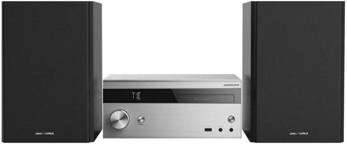 Bluetooth Micro Installatie - Stereo Systeem - Muziek Streamen - DAB+ Radio Ontvangst - 100 Watt RMS - Aluminium