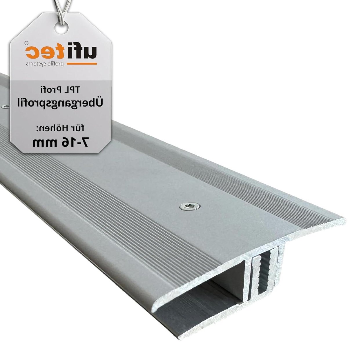 Vloer Profiel - Overgangsprofiel Laminaat - Vloeren Afwerken - Automatische Hoogteverstelling - 45 mm Breed - Zilver