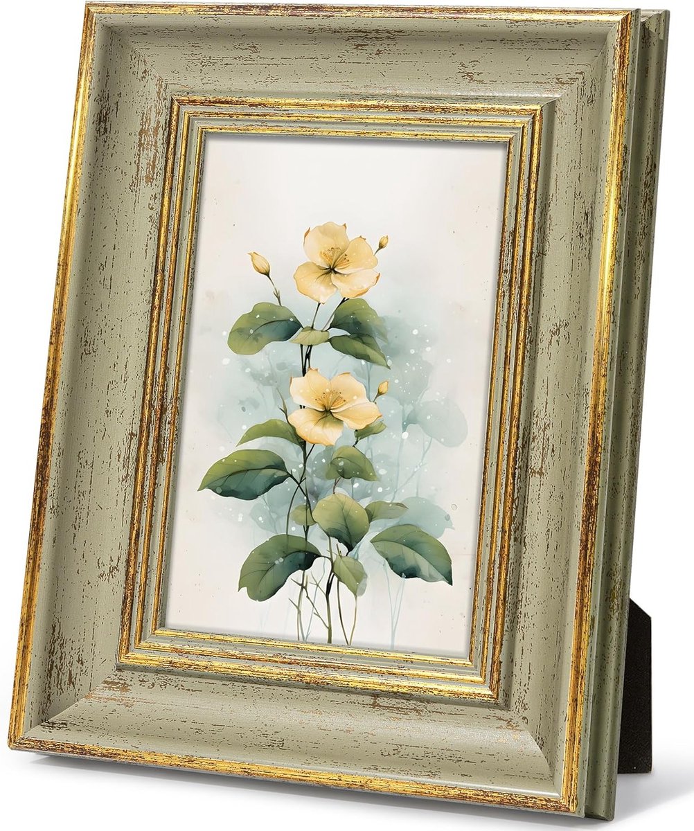 Antiek Fotoalbum 10x15 cm - Vintage Shabby Chic Fotolijst voor Thuisdecoratie en Cadeau