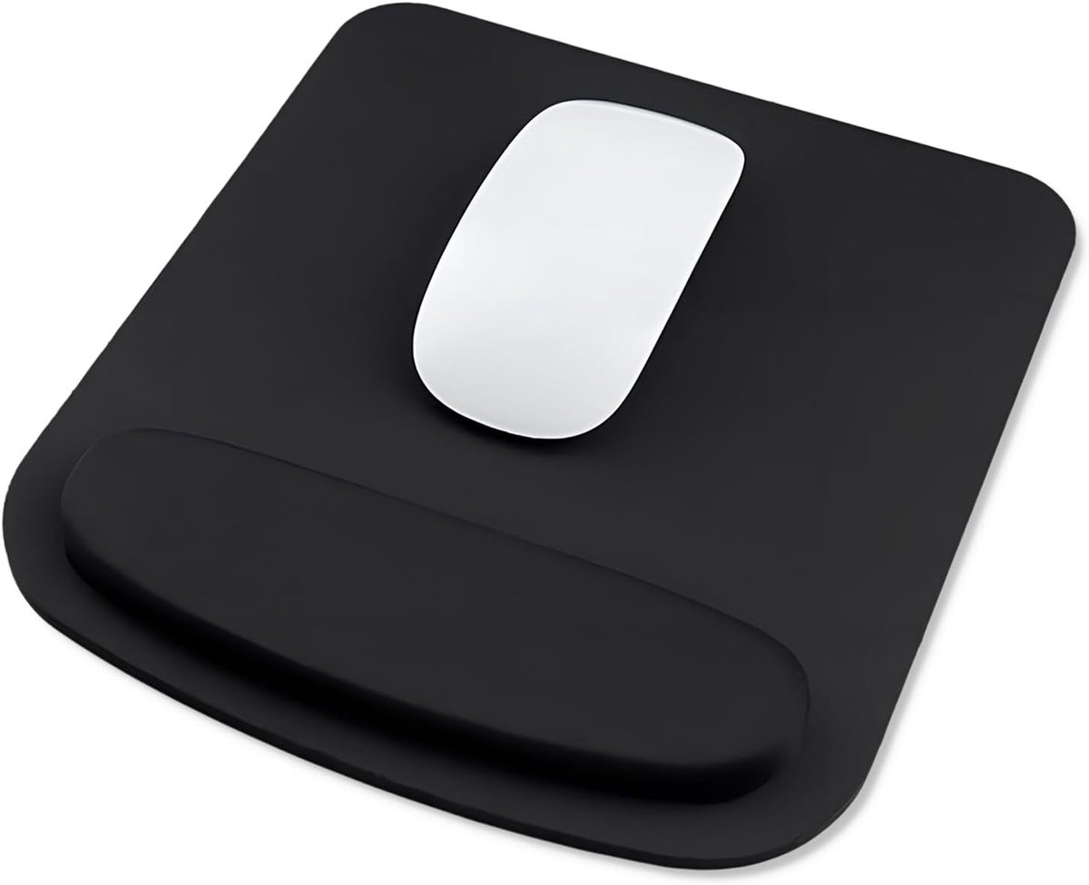Ergonomische Gaming Muismat met Geheugenschuim en Polsteun, Antislip Onderkant voor Comfortabel Werken en Spelen