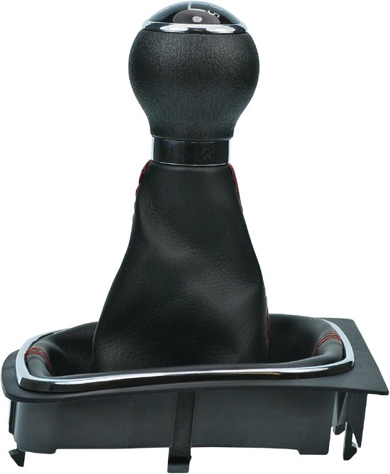 Schakelknop Set - Versnellingspook - Auto Interieur - Met Frame - 5 Versnellingen - Zwart Rood — afbeelding 3