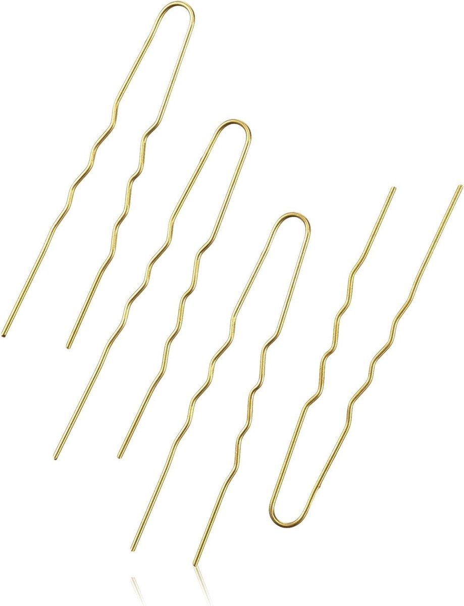 Krulnaalden Gegolfd - Haarrollers - Haar Krullen - Set van 24 - 40 mm - Goud