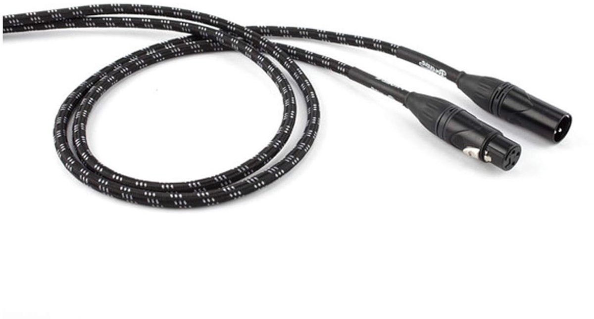 Microfoonkabel - XLR Kabel - Muziek Opnemen - Flexibele PVC Kabel - 10 meter - Zwart/Wit