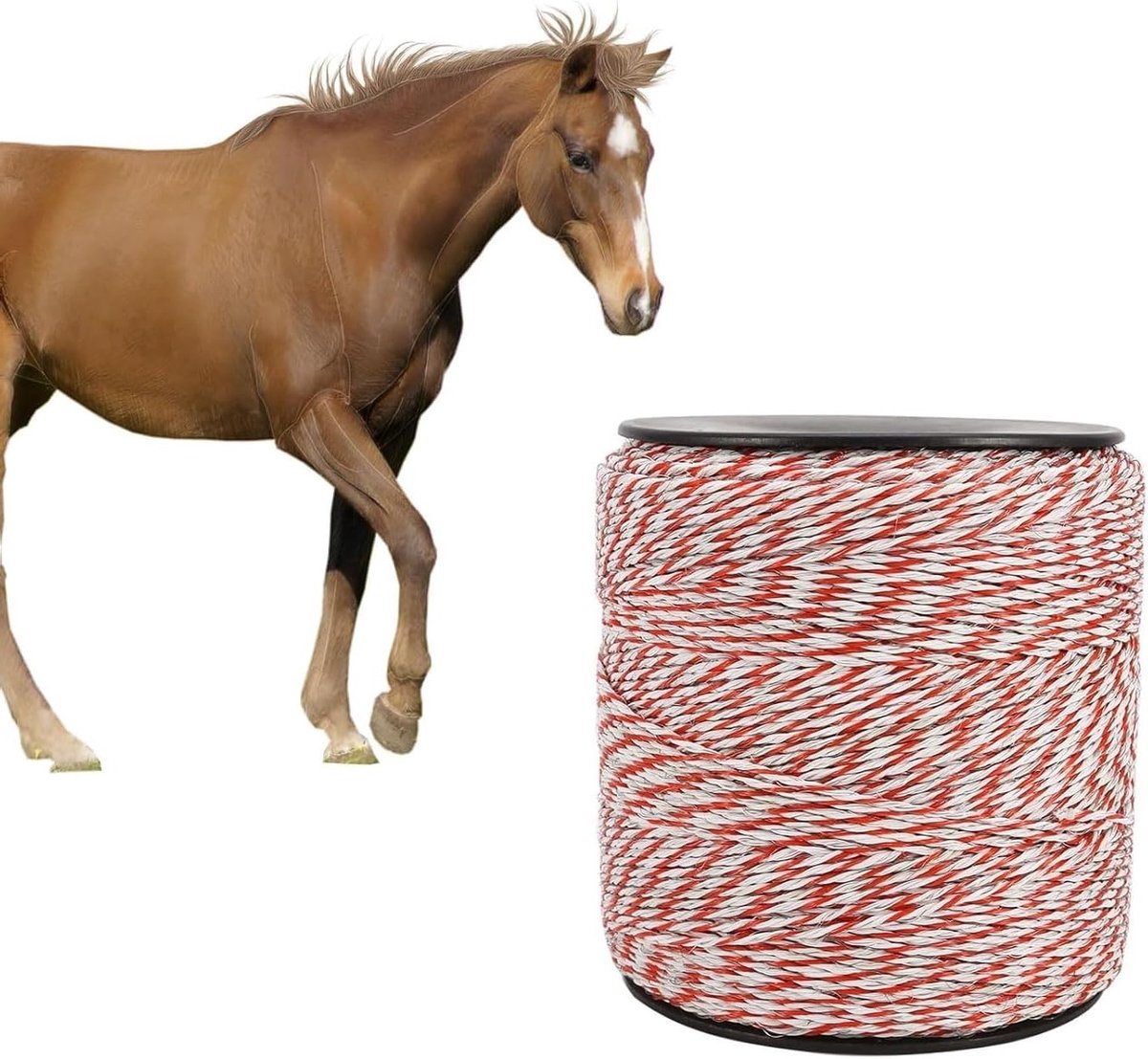 Draad voor Elektrische Omheiningen, 500 m, Roestvrijstalen Accessoires voor Schapen, Koeien en Paarden, Sterke en Duurzame Kwaliteit