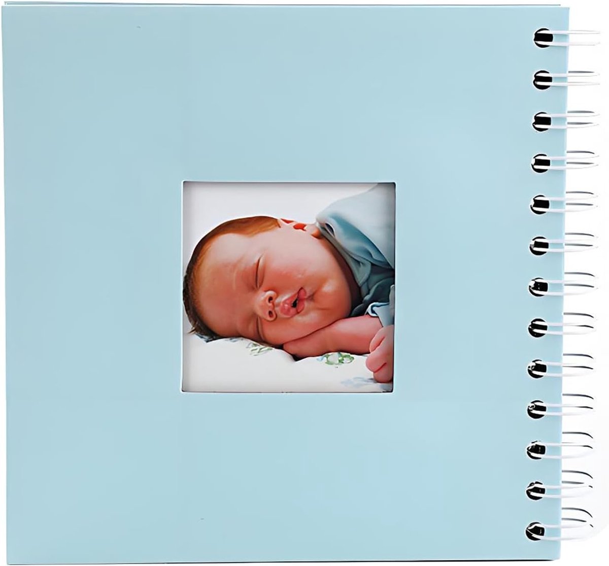 Creatief fotoalbum voor herinneringen, scrapbook met 20 zwarte pagina's, ideaal als gastenboek voor verjaardagen en bruiloften (17 x 17 cm, blauwe kaft)
