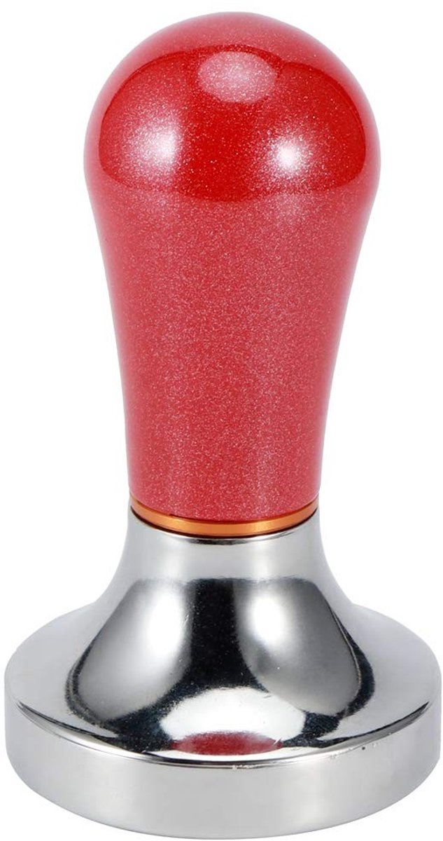 Tomotato Espresso Tamper 57mm - Aluminium Koffietamper voor Perfecte Extractie - Rood