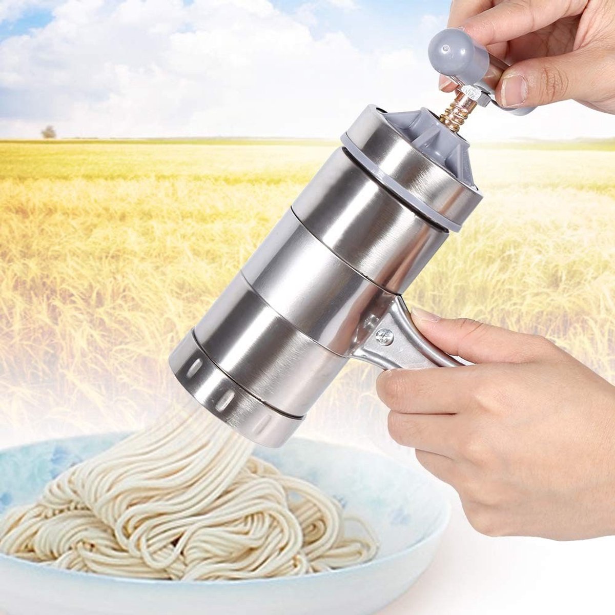 Pasta Machine Multi-Function - Made of Stainless Steel with 5 Shapes