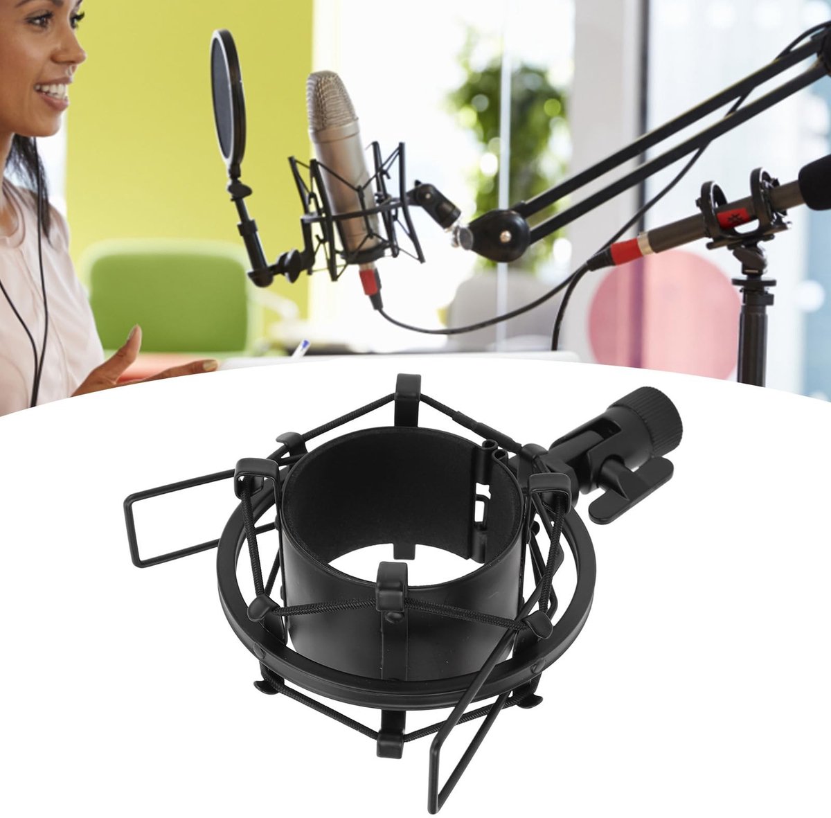 ONF3 - Microfoon Shock Mount - Anti-vibratie Houder voor Condensatormicrofoons - Verbeter Geluidskwaliteit - Compatibel met 55-65mm Microfoons -...