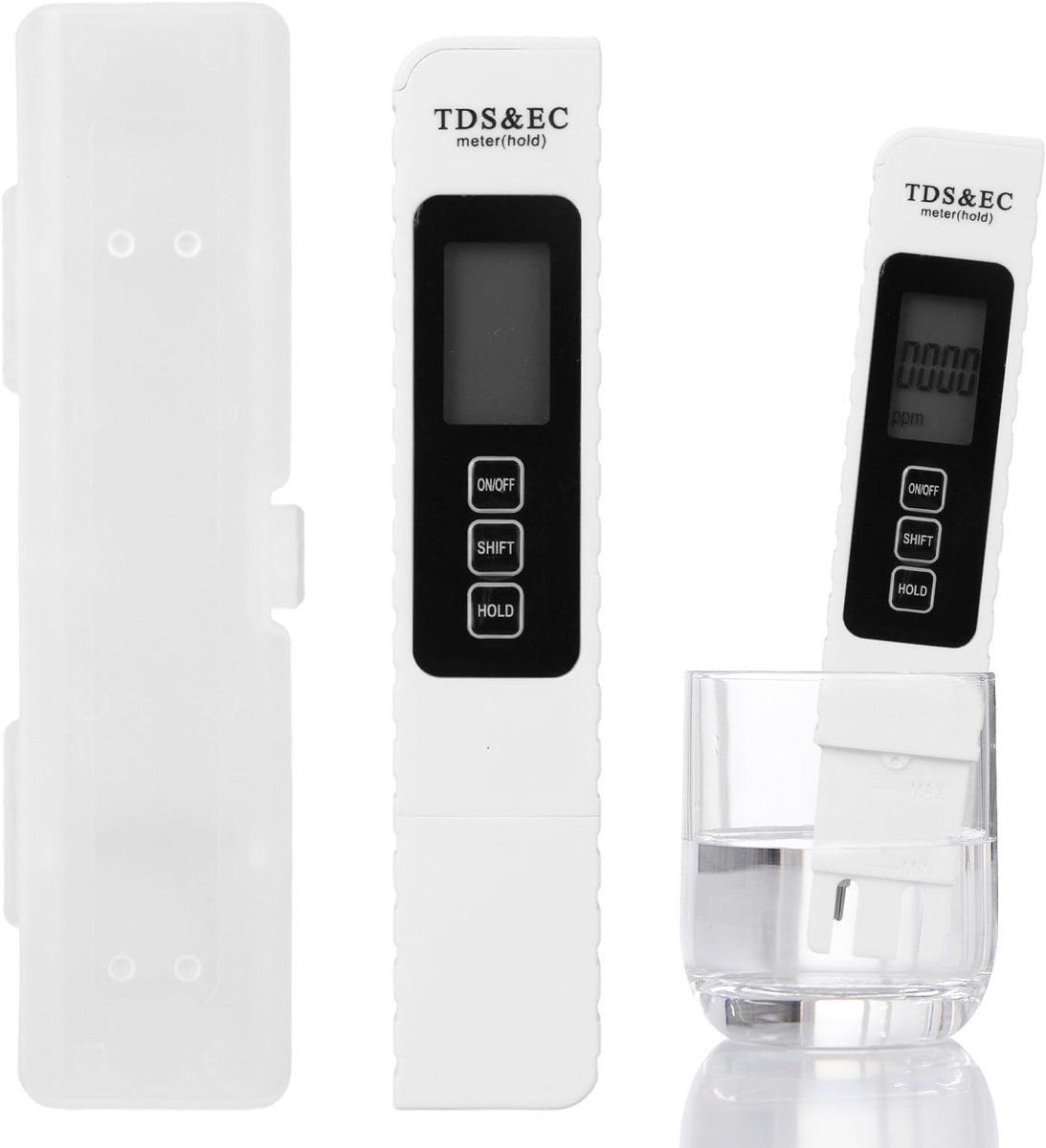 Allecto - Digitale Waterkwaliteitsmeter - 4-in-1 Watermeter - Snel en Nauwkeurig - Voor Drinkwater en Aquarium - Meetwaarden en Analyse - Geschikt ..