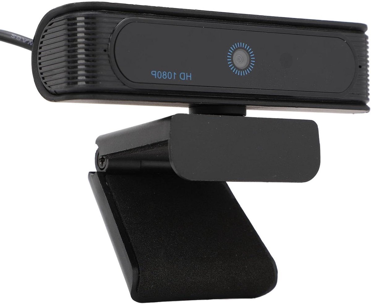 Webcam Gezichtsherkenning - Full HD Camera - Veilig Inloggen - 120 Graden Groothoek - 1080P Resolutie - Zwart