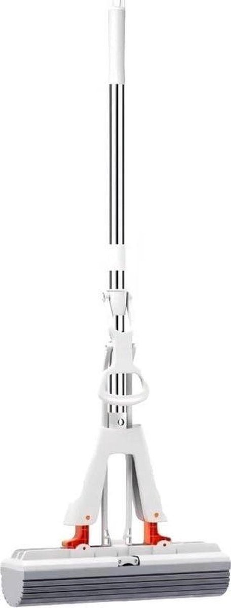Dweilsysteem - Dweilset - Vloeren Reinigen - Met Wringer - 28cm Mop - Wit