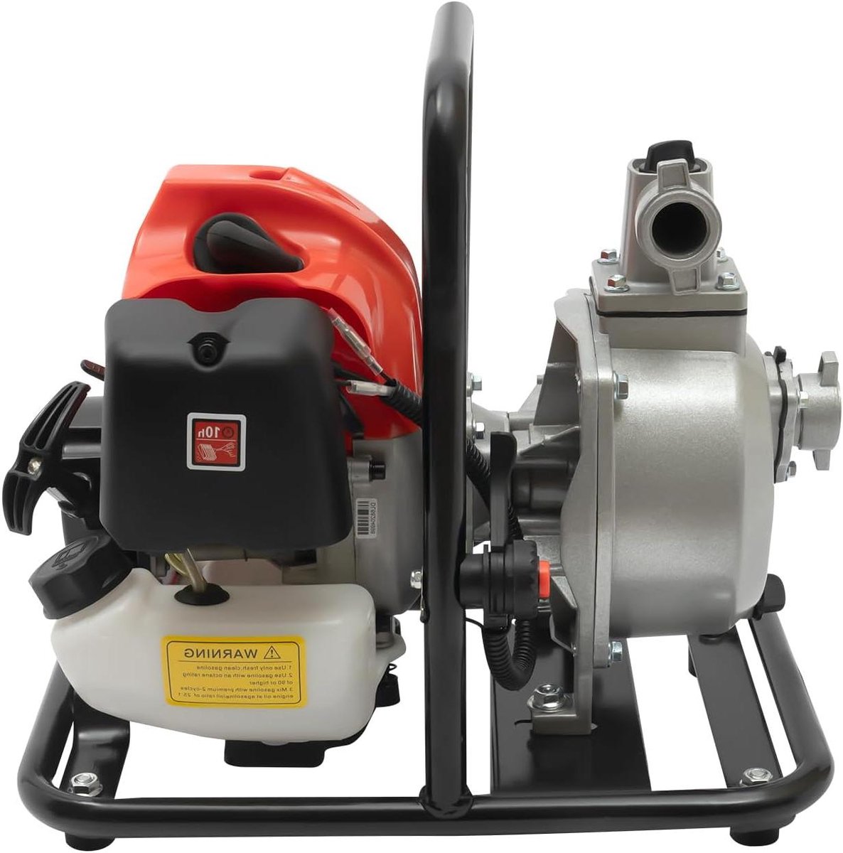 Benzine Waterpomp - Tuinpomp Vuilwater - Snel Verpompen - Krachtige 2-Takt Motor - 40.2 CC - Zwart Rood Grijs