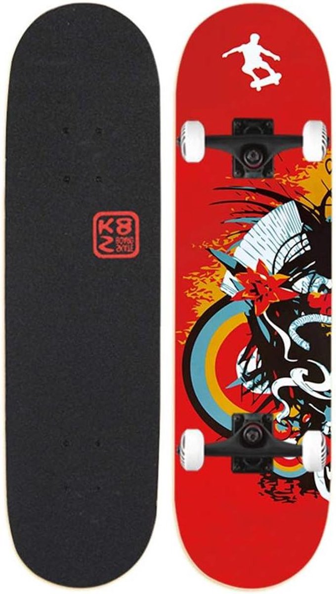Complete Skateboards Pro Cruiser Stunts en Tricks Dubbel Kick Deck 31 x 8 Inch