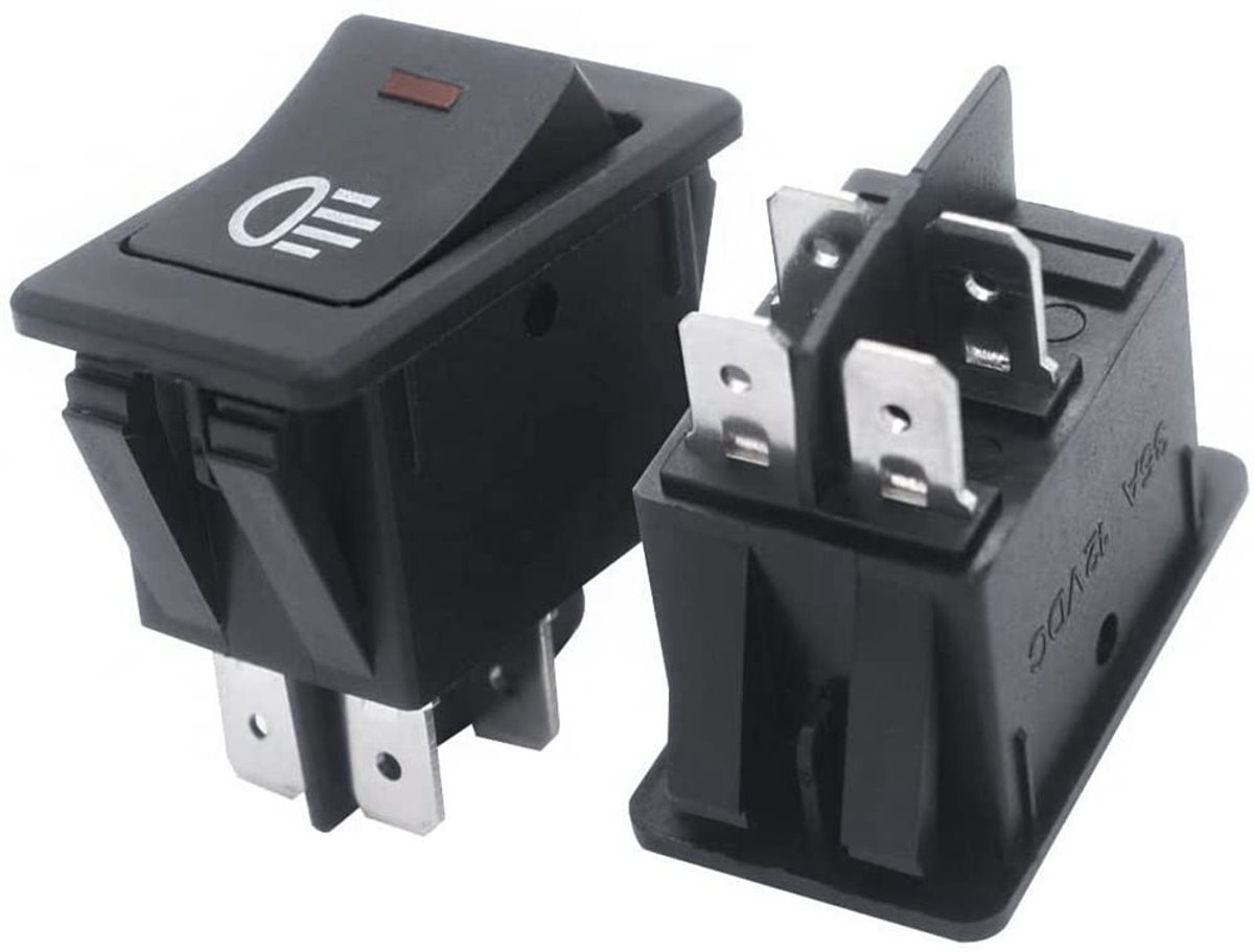 Dailygoody - LED Mistlamp - 12V 35A Rode Rocker Switch - 6 Pack - Universele Schakelaar - Auto Accessoires - Verlichting