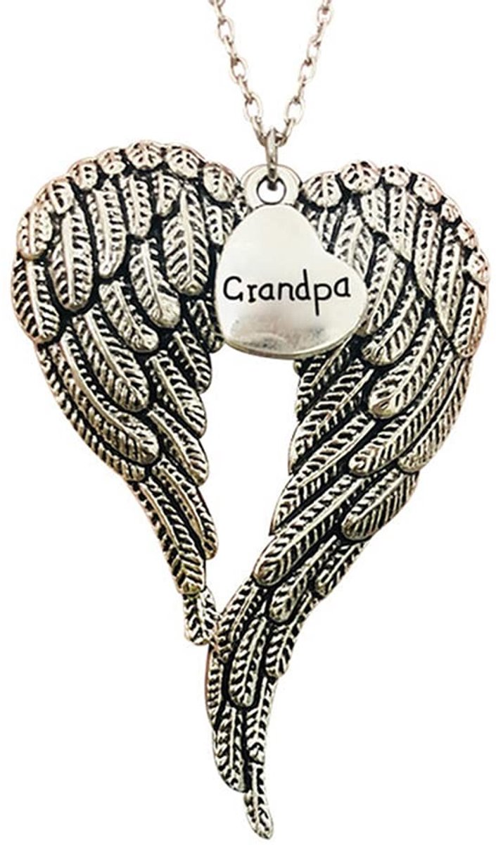 Dailygoody - Kerstdecoratie - Engelenvleugels Hanger - Persoonlijke Herinnering - Zilverkleurig - Familie Ornament - Ter Nagedachtenis aan Geliefden