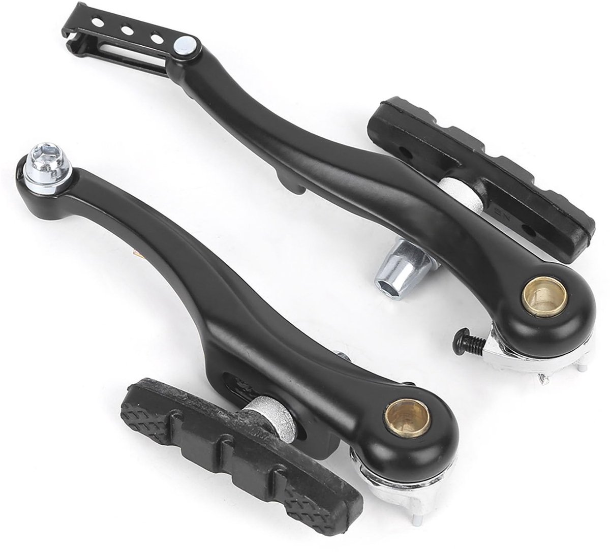 Dailygoody - V-remset - Aluminium V-remset voor racefiets - Zwart - Remmen voor fiets - Ideaal voor sportieve fietsers - Geschikt voor 24" en 26" fietsen