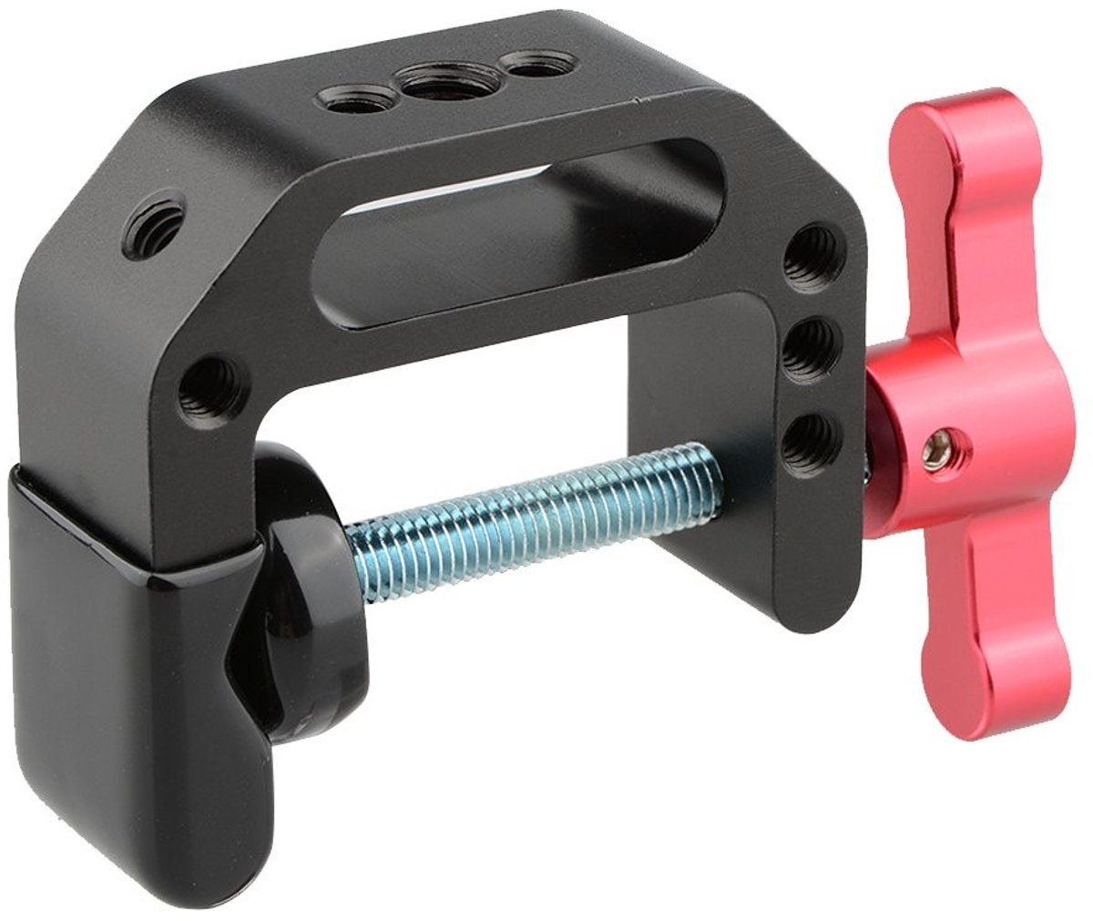 Dailygoody - C-Klem voor Camera Monitor - UltraClamp - Rood T-handvat - Camera accessoires - Ideaal voor filmmakers - Robuuste constructie