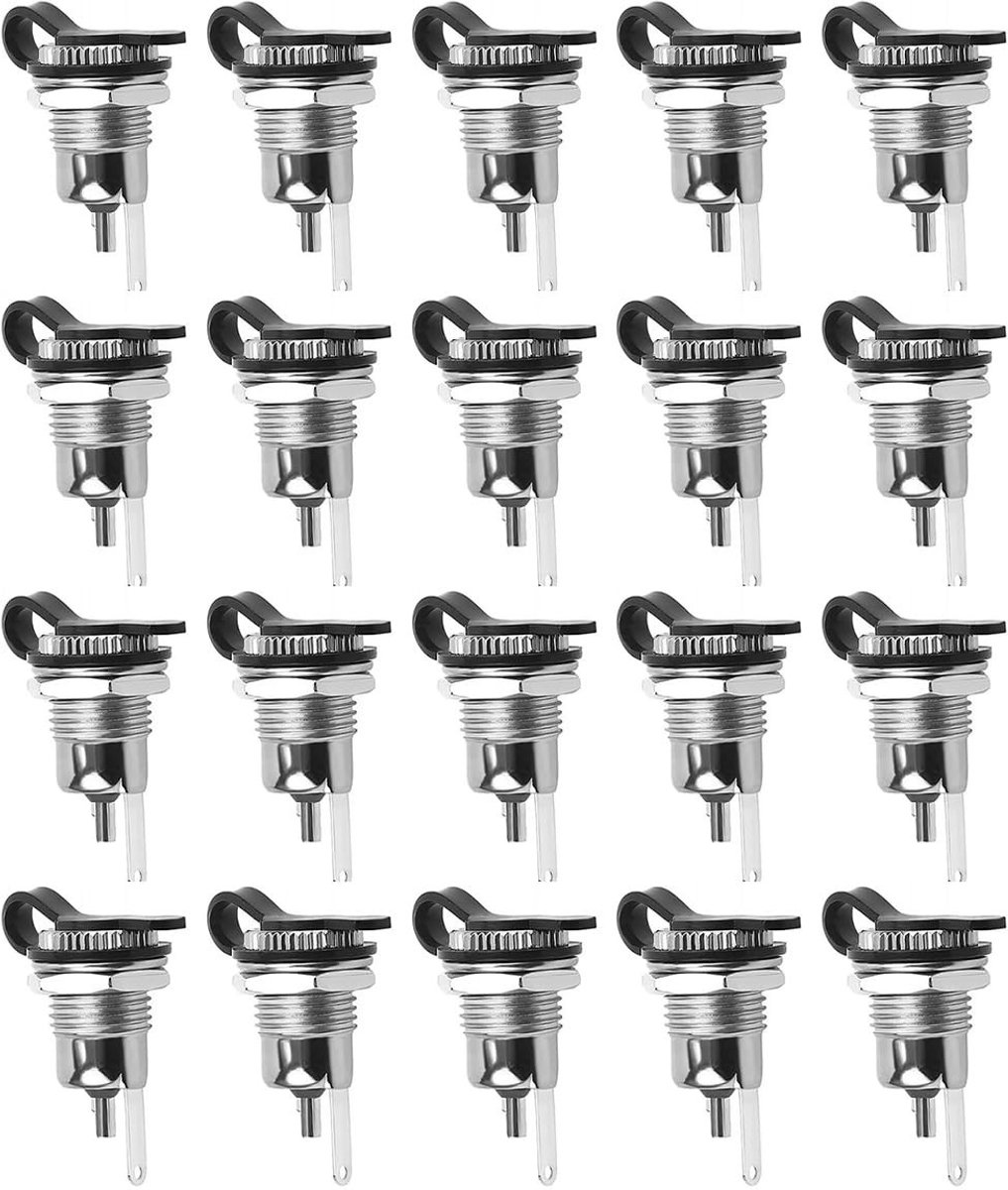 Allecto - DC-voedingsstopcontacten - Waterdicht - 20 stuks - Metalen
